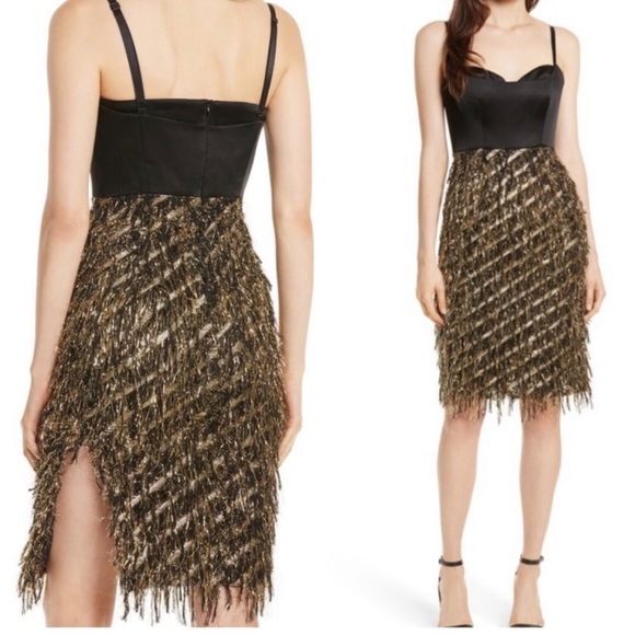 Milly Dresses & Skirts - Milly Tara Diagonal Metallic Dress Size 2